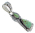 Southwestern Turquoise Flower Sterling Silver Pendant CX46672